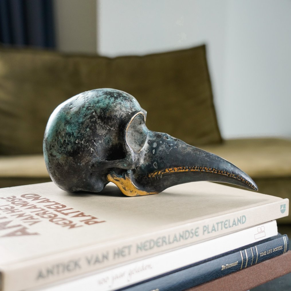 Γλυπτό, NO RESERVE PRICE - Patinated Sculpture Bird Head - 9 cm - Μπρούντζος - 2025 #2.1