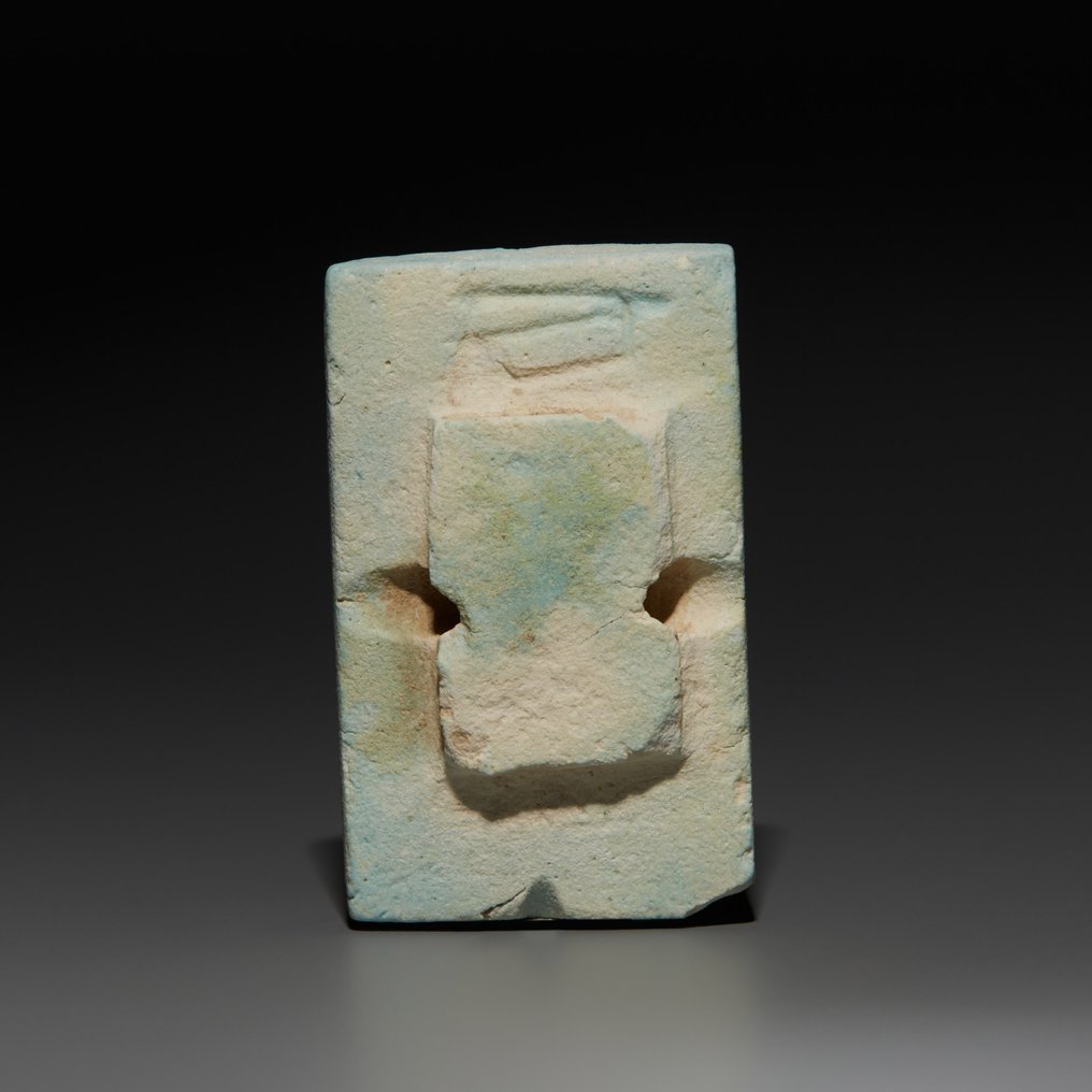 古代埃及，古代帝國 Faience Djoser的金字塔葬瓷砖。高5.8厘米。来自皇家收藏。 #1.0