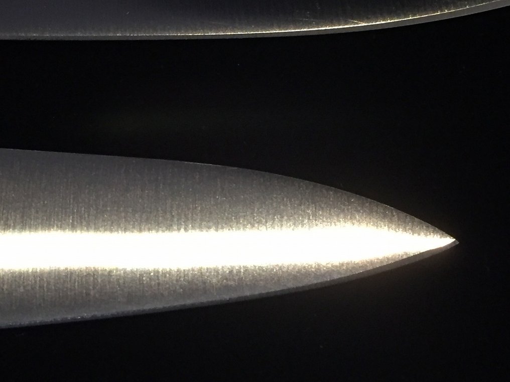 濃州正宗 NOSHU MASAMUNE / Sword Smith / Set of 2 / 三得 SANTOKU ペティ PETTY - Couteau de table (2) - Couteau de cuisine japonais - Acier, Bois #3.2