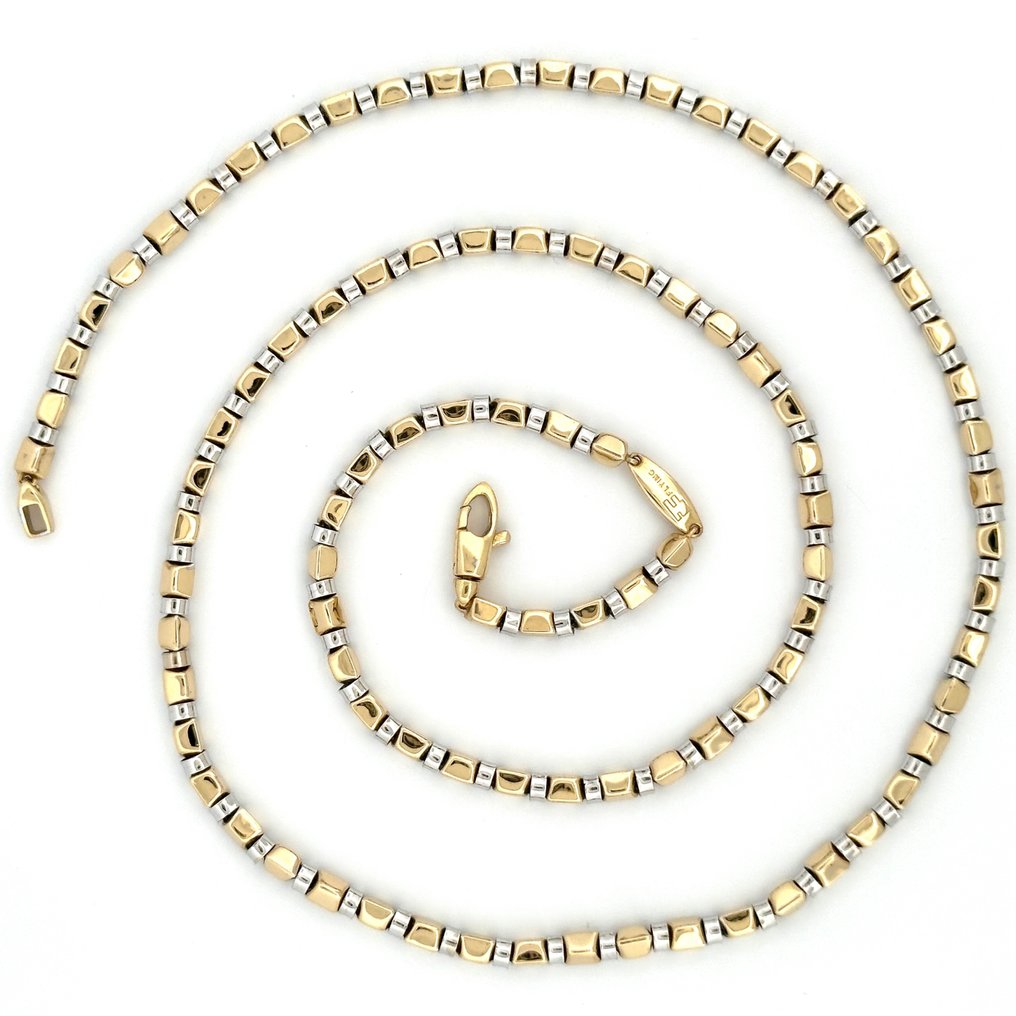 Handmade - Collana - Dadi e cubetti - 15.5 g - 18 carati Oro bianco, Oro giallo - Zefiro #4.3