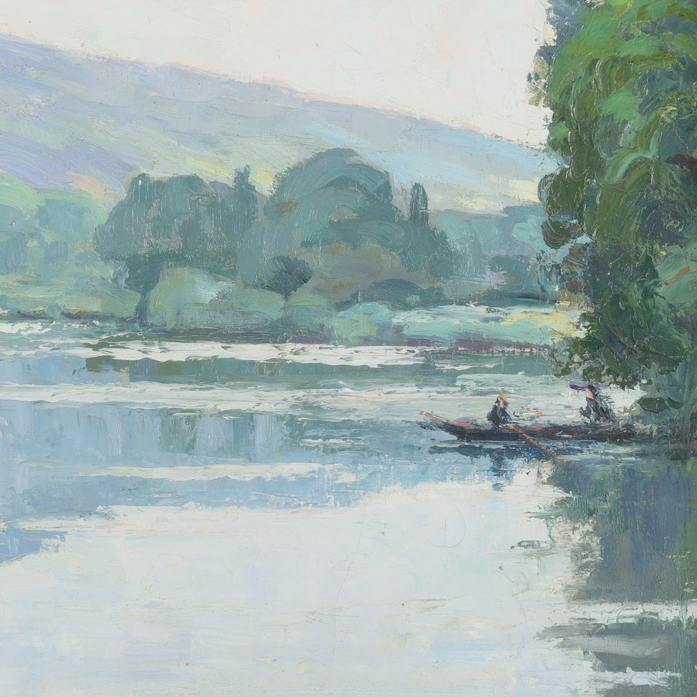 Adrien Segers (1876-1951) - Branch of the Seine near St. Ouen, basin near Rouen,France #3.2