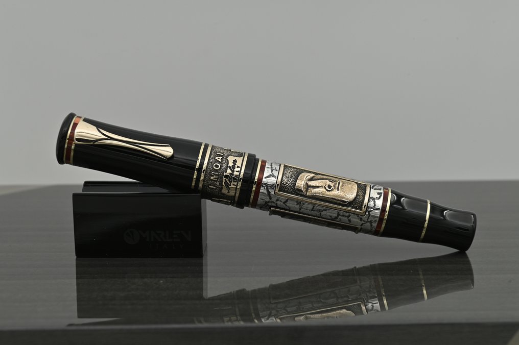 Marlen - Moai - Edizione limitata di 188 esemplari In resina italiana, argento e bronzo - 滾珠筆 #1.0