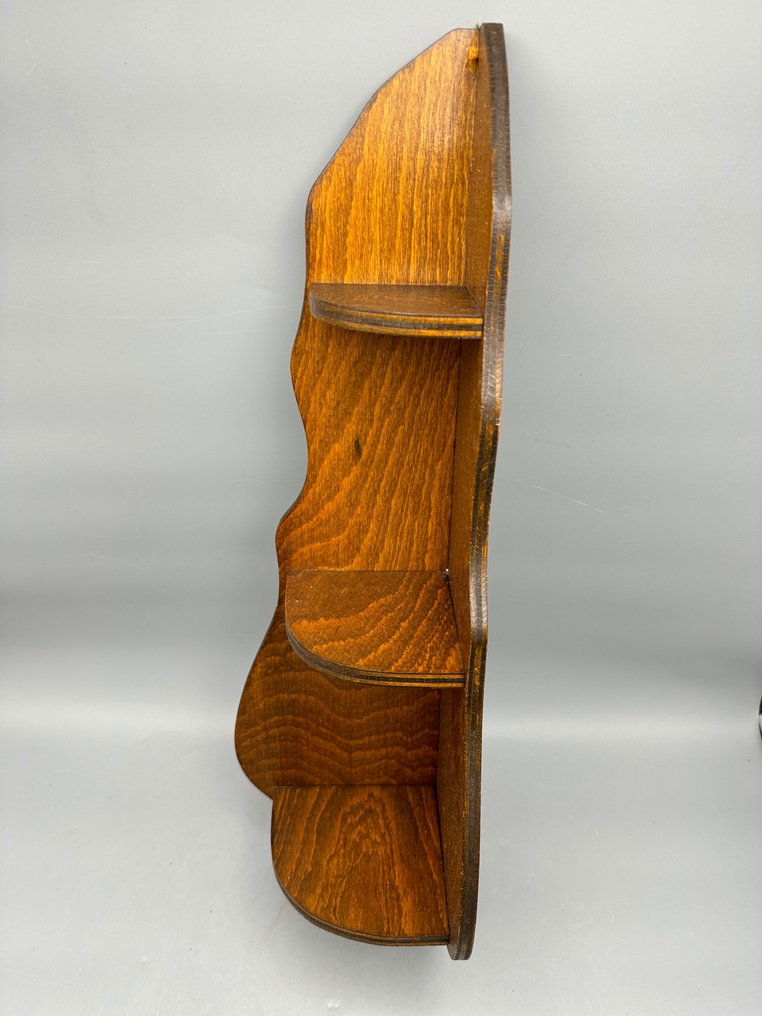 Authentieke houten hoek vitrinekast - Console table - Wood #2.1