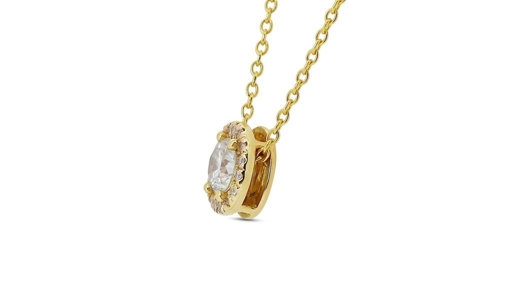 Halskette mit Anhänger - 18 kt Gelbgold -  0.90ct. tw. Diamant  (Natürlich) - Diamant #2.2