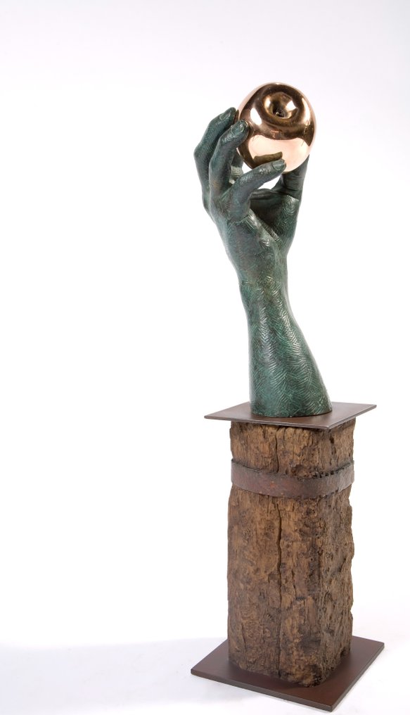 Lorenzo Quinn (1966) - Skulptur, El oro no se come - 48 cm - Resin #1.2