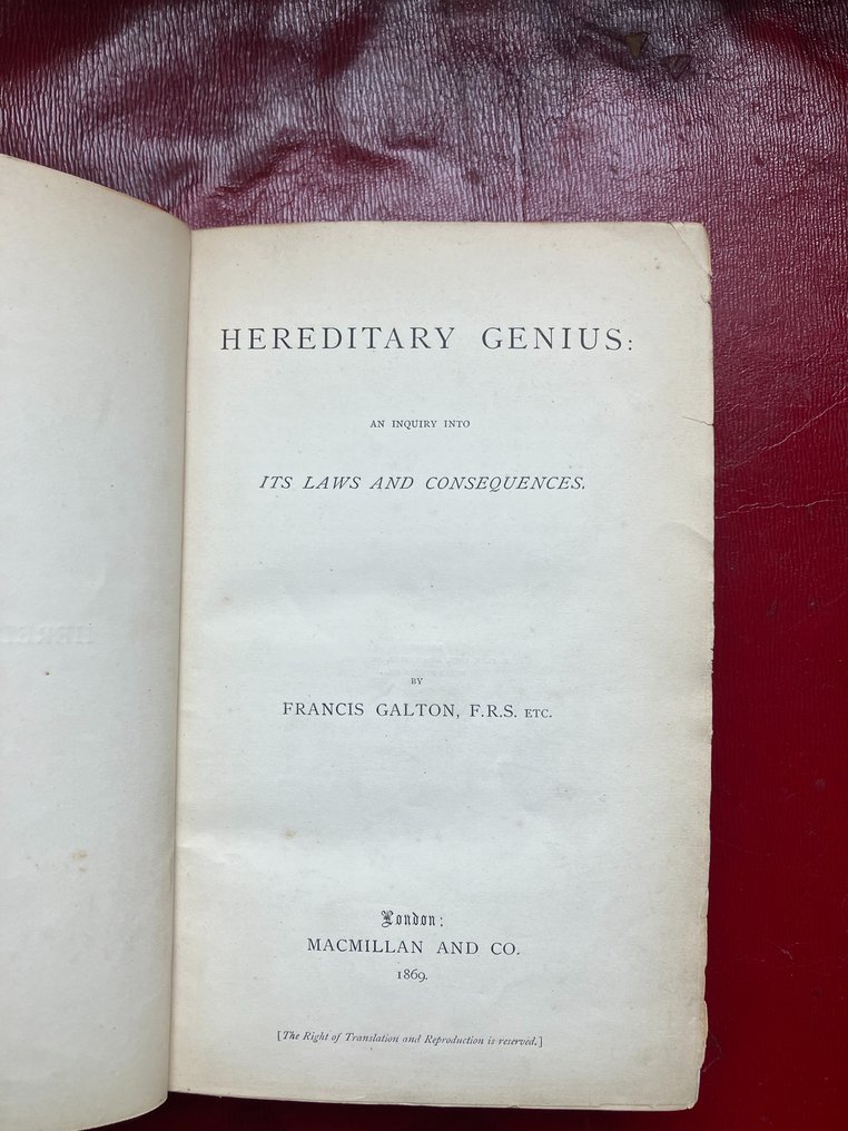 Francis Galton - Hereditary Genius: an Inquiry Into its Laws and Consequences - 1869 #2.1