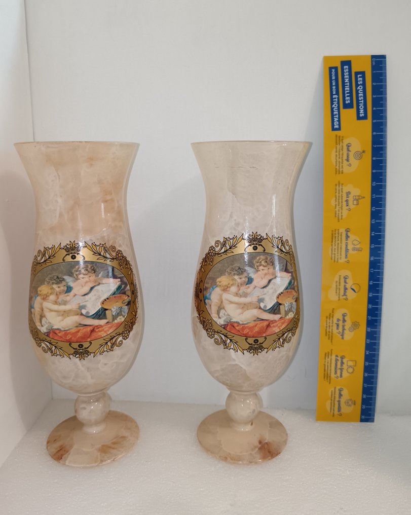 Murano - Vaso  - opalino - 2 vasi opalini di Murano #1.2
