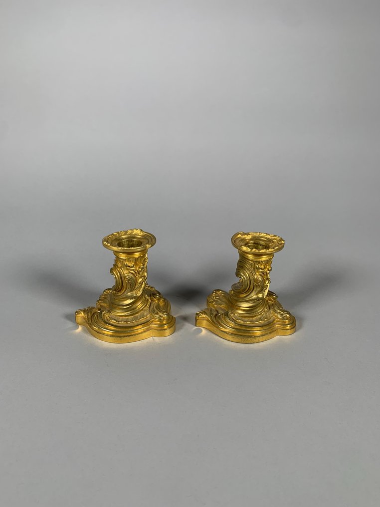 Kleiner Kerzenständer - Vergoldete Bronze #1.2