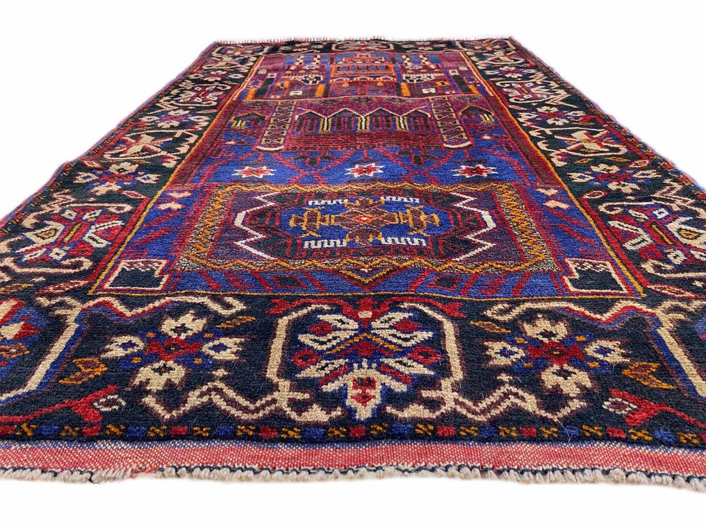 Baluch perzsa szőnyeg szép régi design - Szőnyeg - 130 cm - 85 cm #3.1
