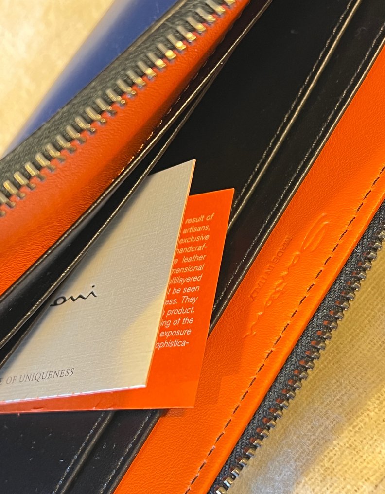 Santoni - SANTONI Logo leather wallet - Lommebok #3.1