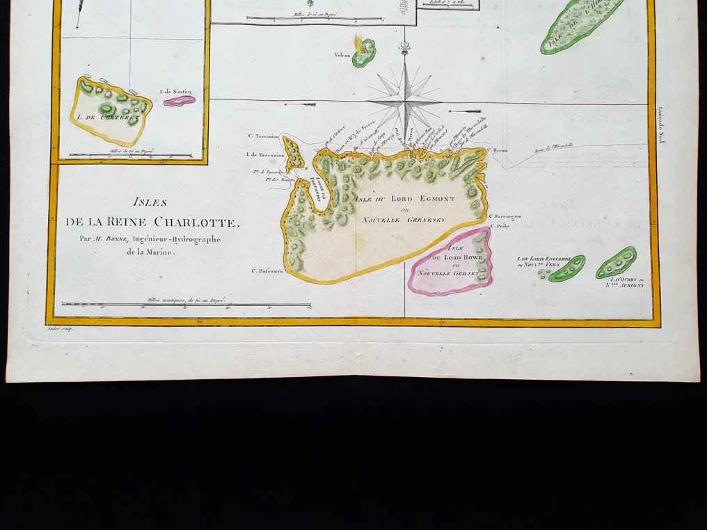 Amerika - Nordamerika / Kanada / Queen Charlotte Islands; Desmarest & Bonne - Carte de l'Isle De La Reine Charlotte - 1781-1800 #3.1