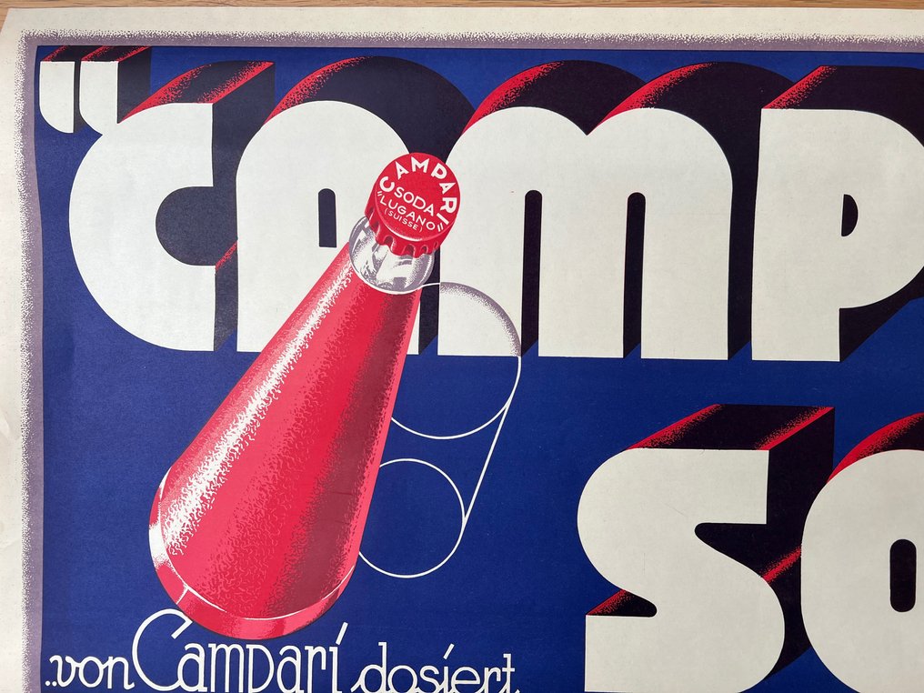 KOBRA CHIOZZANI - BANNER CAMPARI SODA - Δεκαετία του 1930 #1.0