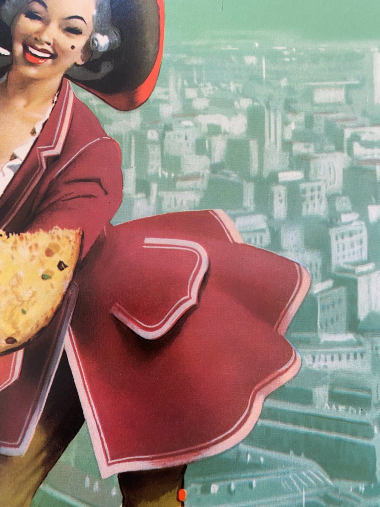 Gino Boccasile - PANETTONE ZAPPAROLI, Il Migliore di MIlano - large size (linen backed on canvas) - 1970s #1.0