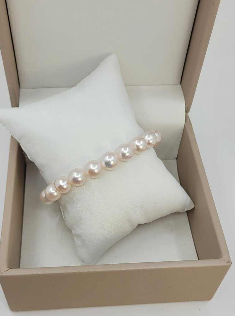 Bracciale Perle Akoya luminose da 8,5x9 mm #2.1