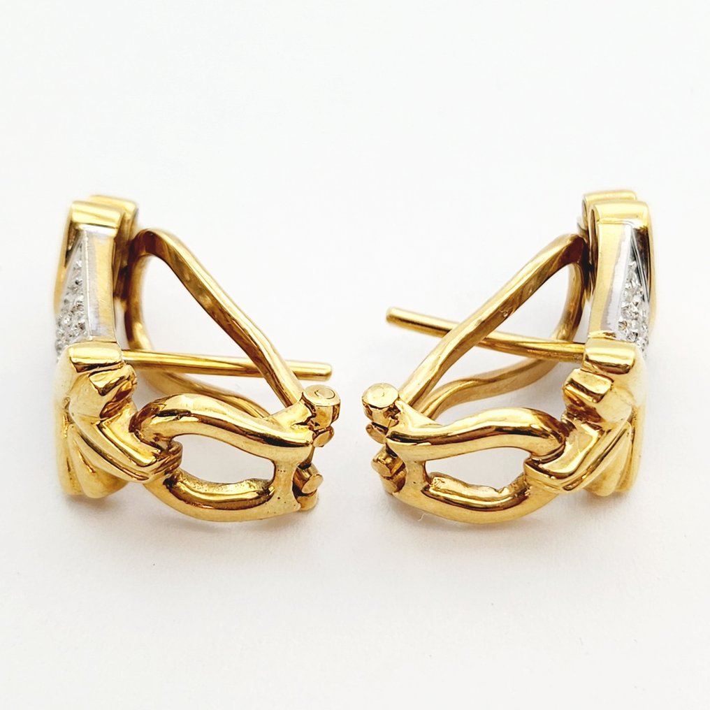 Σκουλαρίκια - 18 καράτια Κίτρινο χρυσό - 0.20ct. tw. Διαμάντι (Φυσικό) #4.3