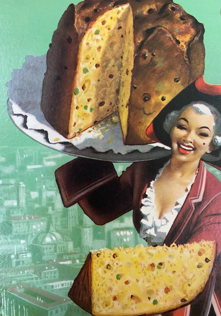 Gino Boccasile - PANETTONE ZAPPAROLI, Il Migliore di MIlano - large size (linen backed on canvas) - 1970s #4.3