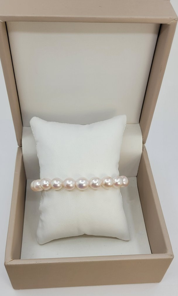 Bracciale Perle Akoya luminose da 8,5x9 mm #3.2