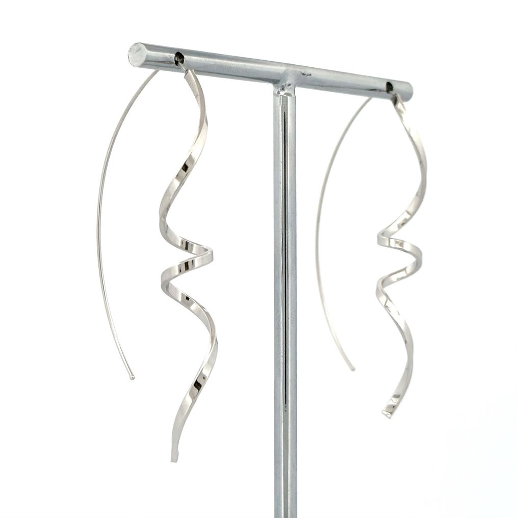 Handmade - 耳环 - Orecchini pendenti - 2.3 g - 18K包金 白金 #1.0