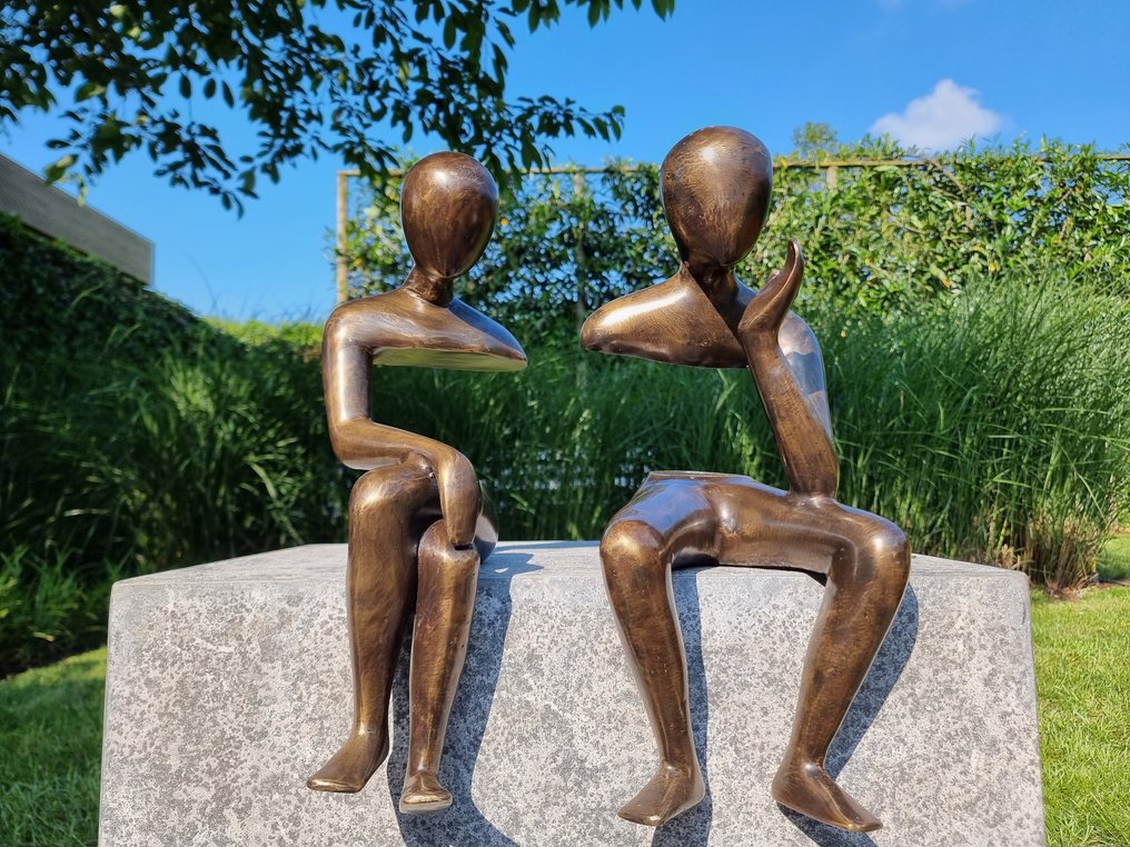 雕像 - Abstract koppel - 45 cm - 黄铜色 #1.0