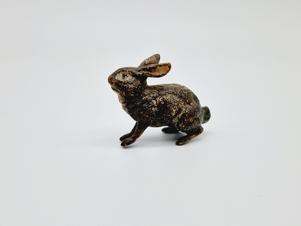 Escultura, Wiener Bronze / Vienna Bronze - Hase Bronze Figur - 3.2 cm - Bronce pintado en frío #1.1