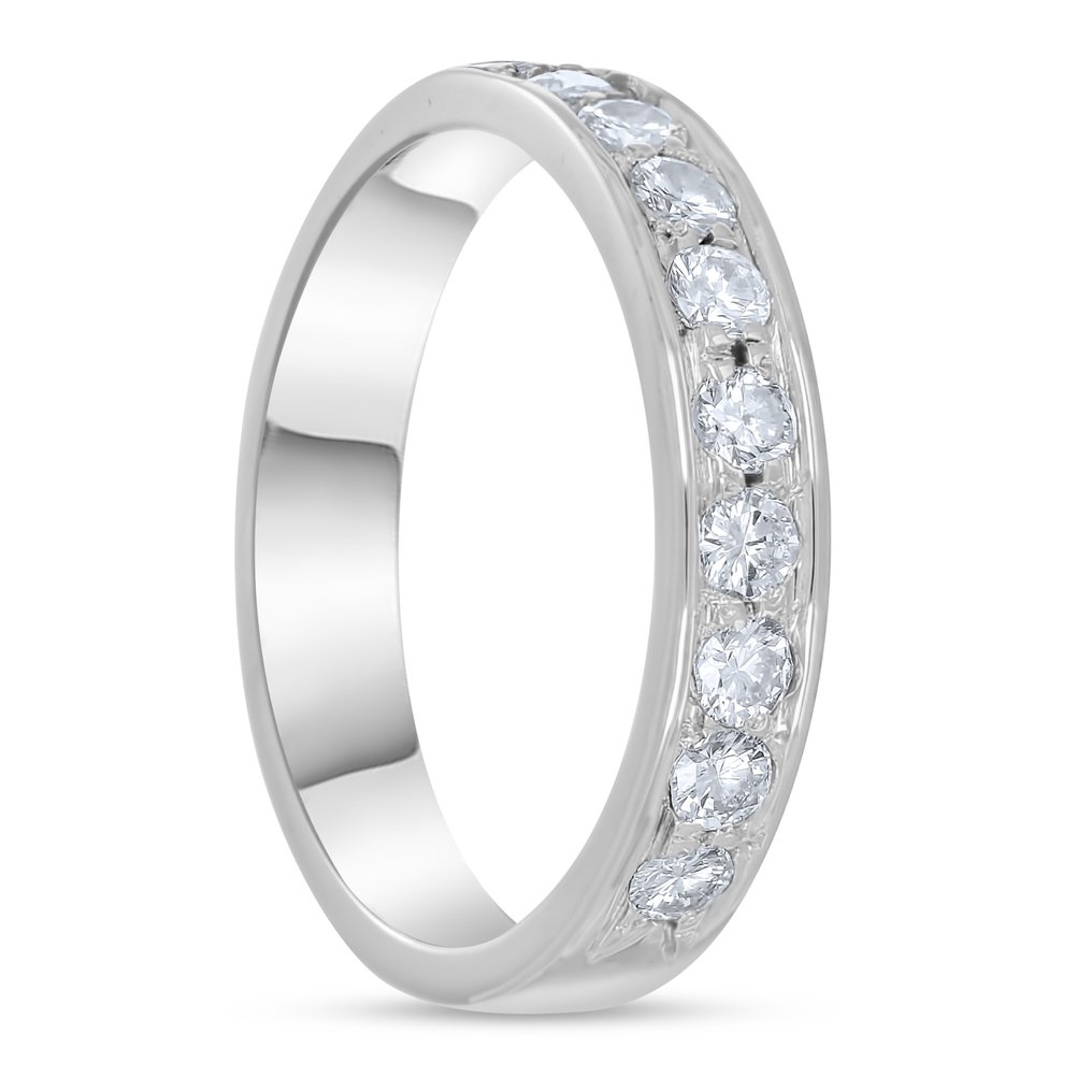 Anel - 18 K Ouro branco -  0.54ct. tw. Diamante (Natural)  #1.0