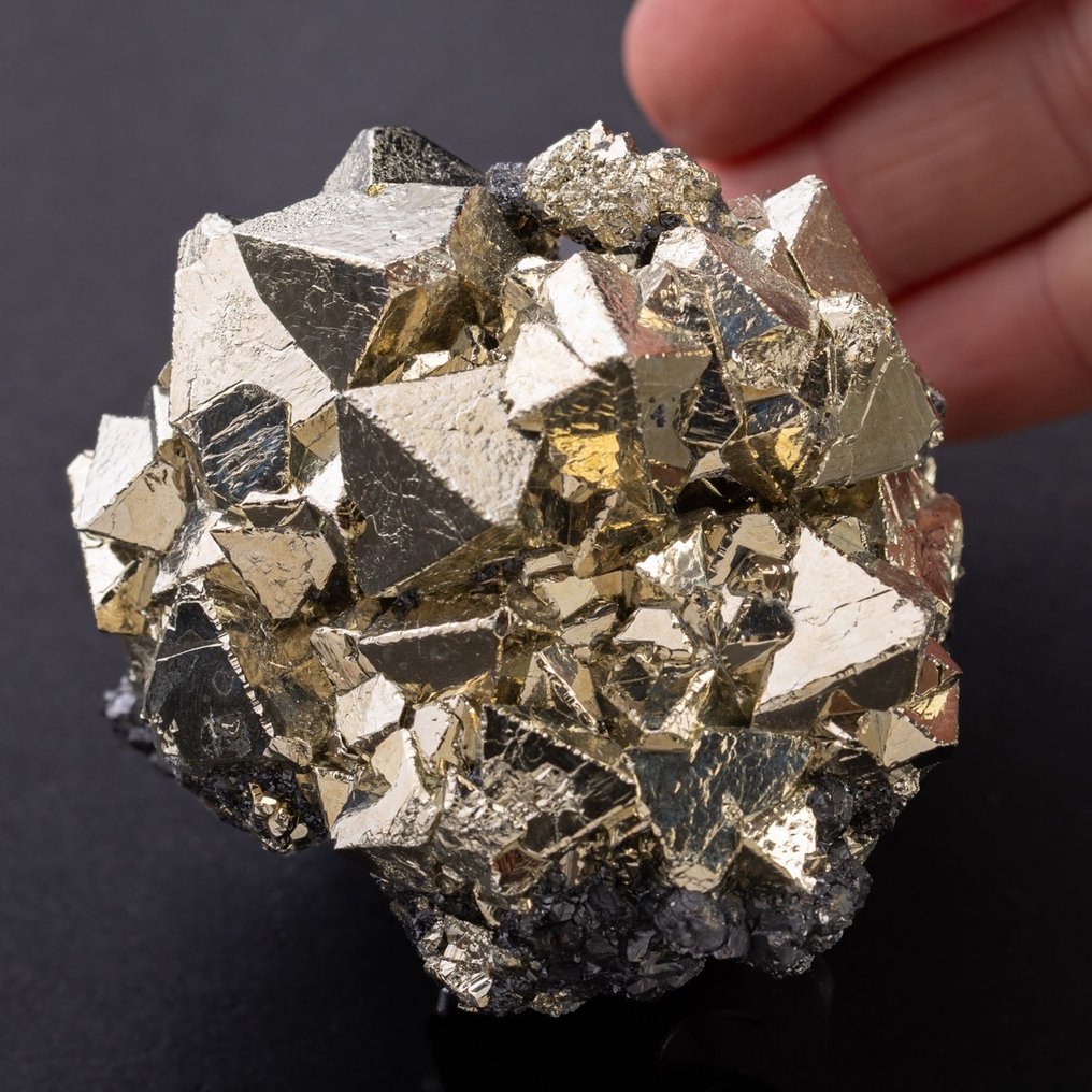 Eksepsjonell oktedrisk pyritt - Høyde: 80 mm - Bredde: 68 mm- 523 g #1.0