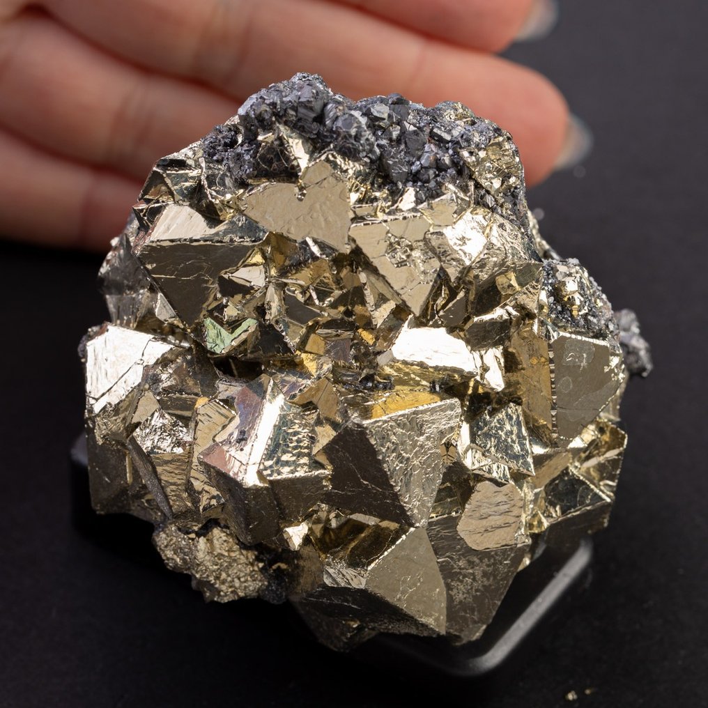 Eksepsjonell oktedrisk pyritt - Høyde: 80 mm - Bredde: 68 mm- 523 g #3.2