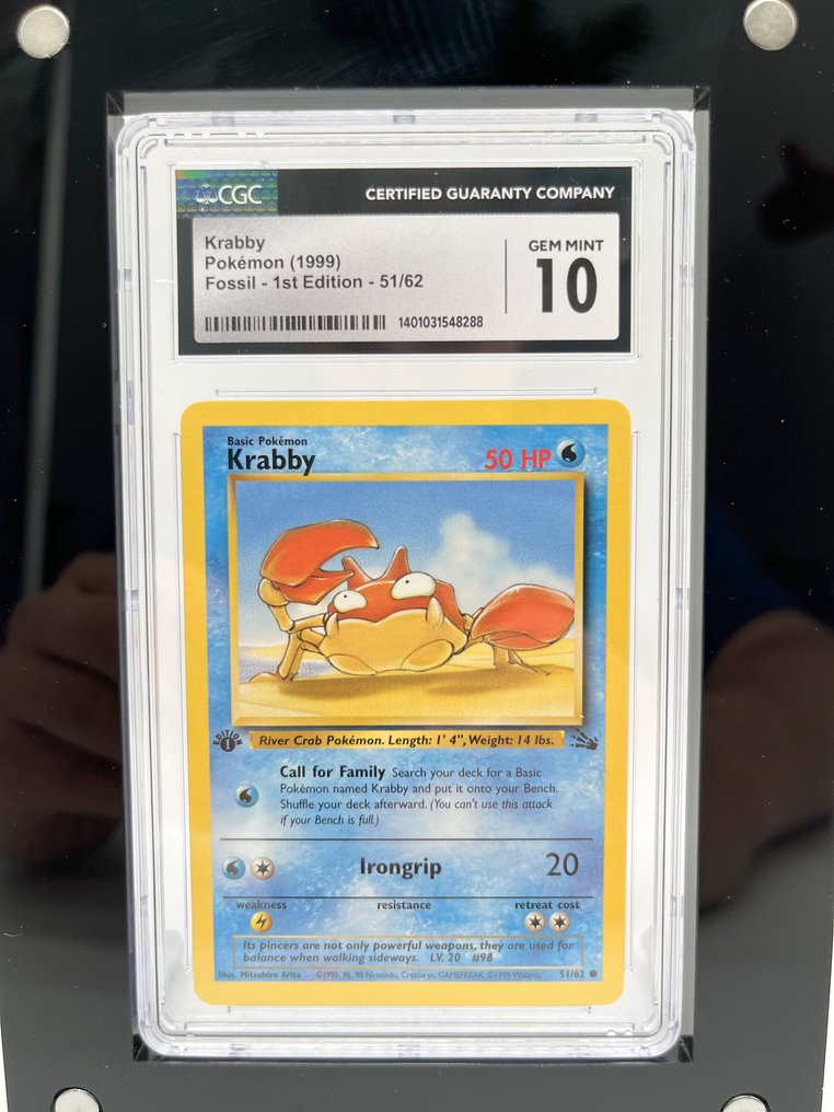 Pokémon Graded card - Krabby First edition - CGC - WOTC - Team Rocket #1.0
