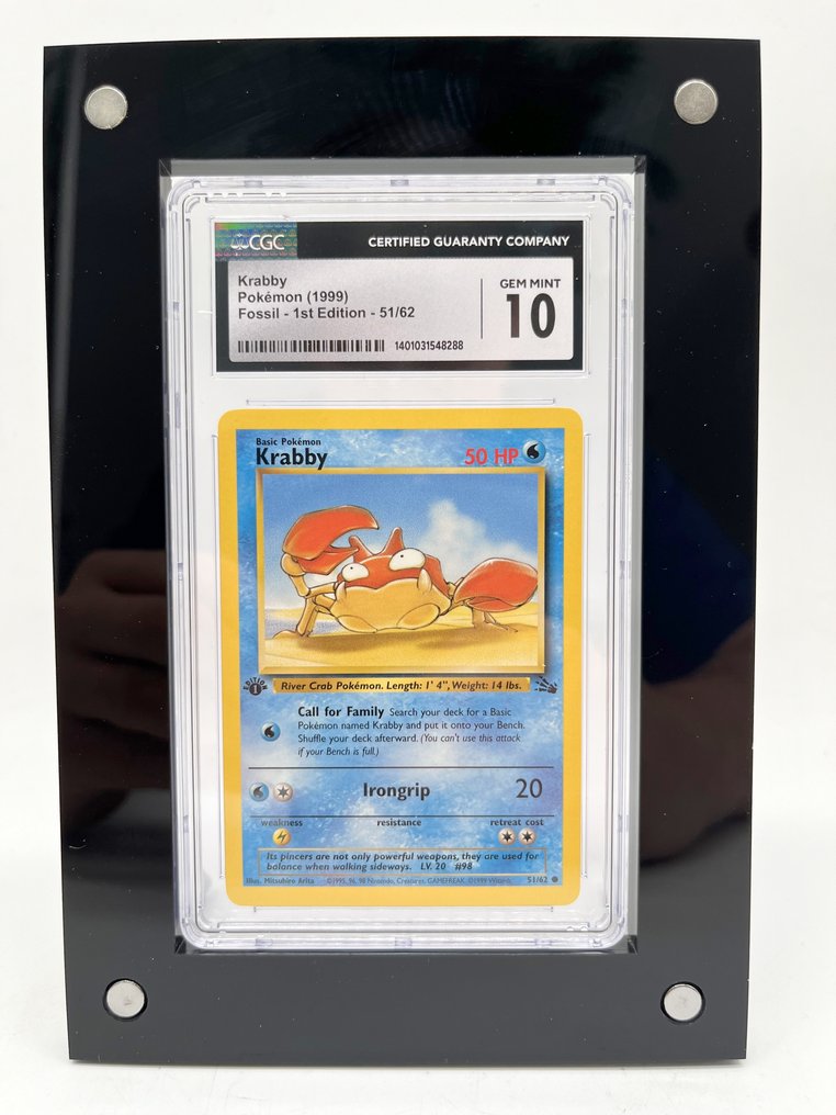 Pokémon Graded card - Krabby First edition - CGC - WOTC - Team Rocket #1.0