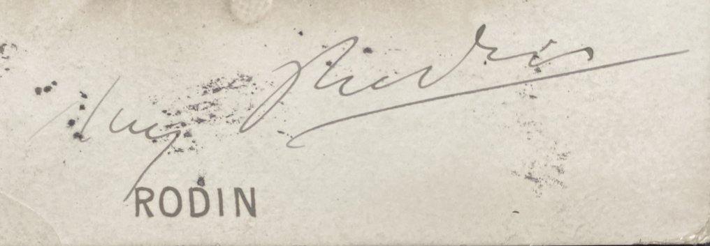 Documento - Auguste Rodin - Photographie avec signature autographe du sculpteur - 1908 #2.1