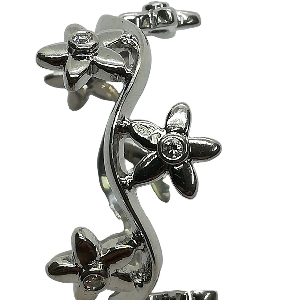 Tous - Ring - Margaritas - 18 kt. White gold - 0.08ct. tw. Diamond (Natural) #4.3