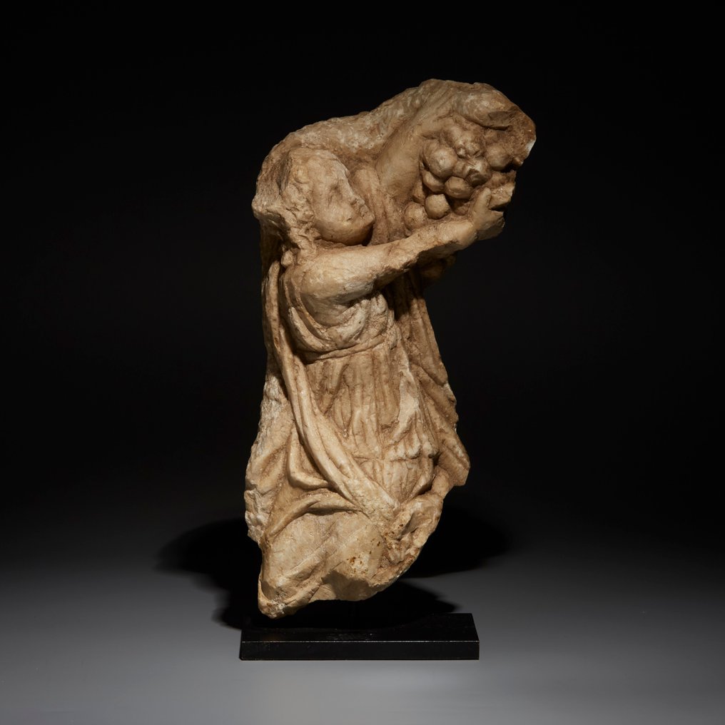 古羅馬 大理石 救济碎片。公元3世纪。高23.5厘米。 #3.2