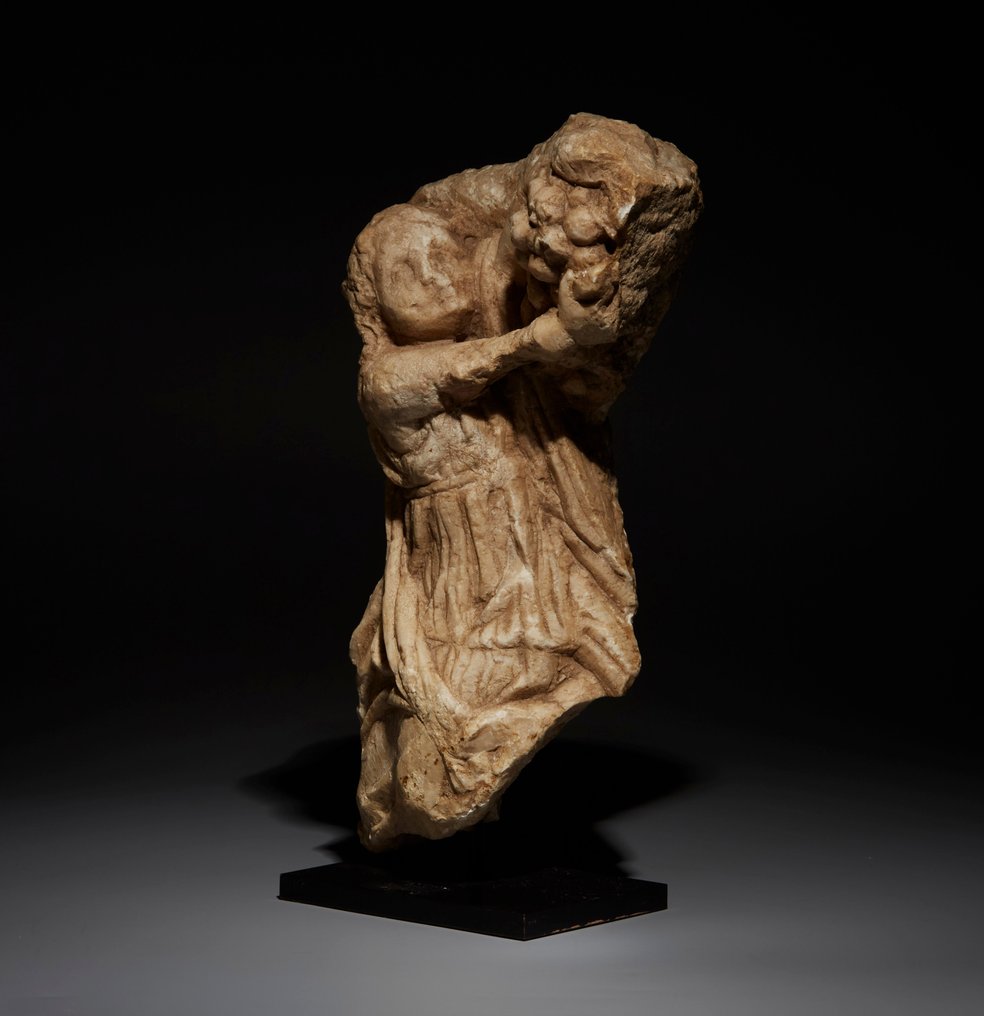 古羅馬 大理石 救济碎片。公元3世纪。高23.5厘米。 #4.3