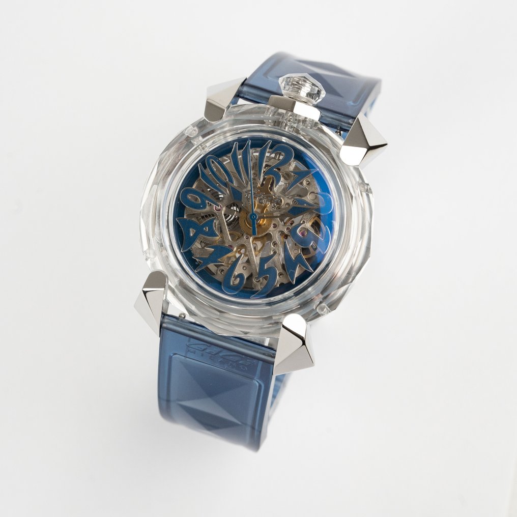 GaGa Milano Crystal 46mm Skeleton Collection Brand New Free Shipping No Reserve Price 8060CY03SGSRBL0 Men 2011 present auction online Catawiki