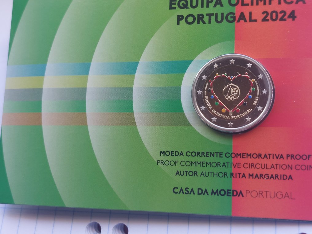 Portugal. 2 Euro 2024 "Equipa Olímpica Portugal" Proof  (Sans Prix de Réserve) #3.2