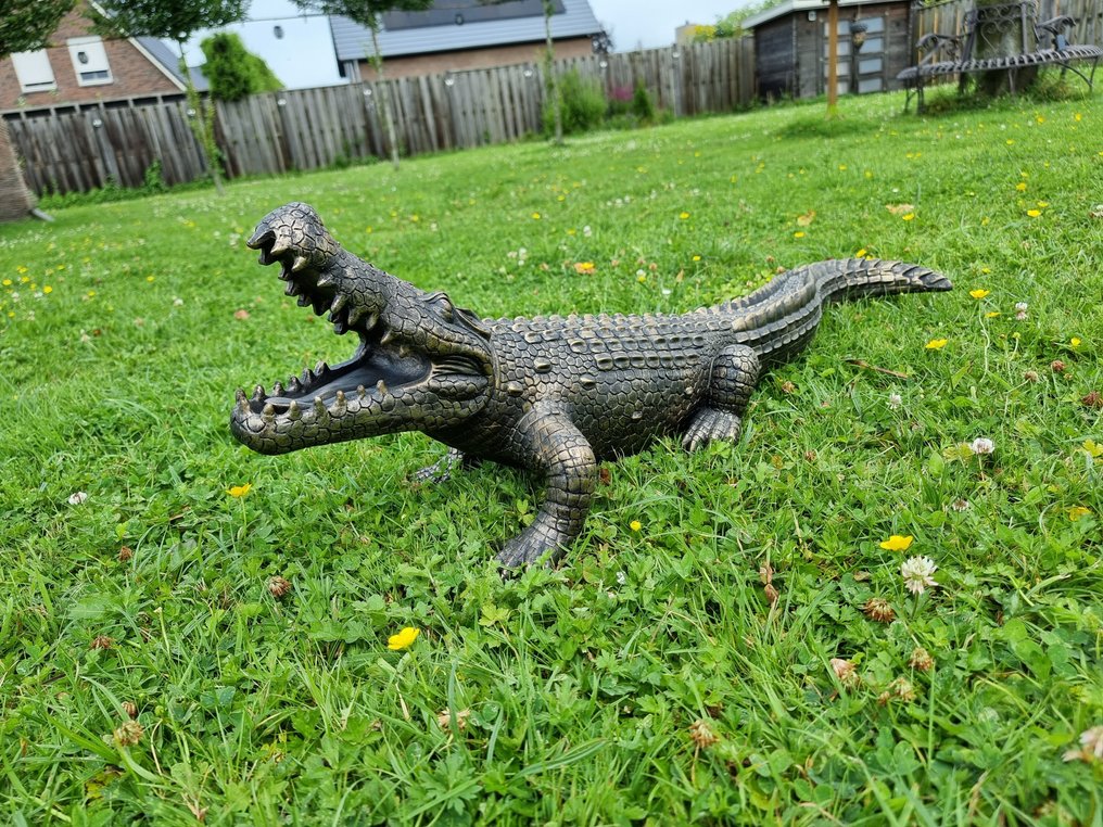 Posąg, Large Realistic Crocodile 92.5cm - 28 cm - żywica #3.2