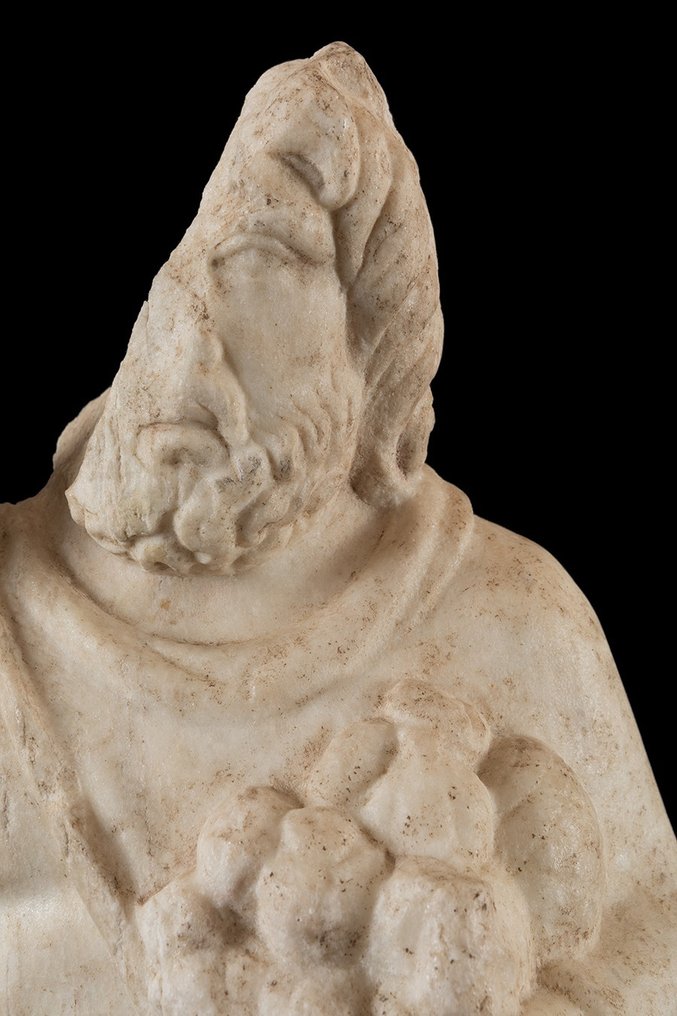 古羅馬 大理石 西尔瓦努斯神像。公元2世纪。高46厘米。前佳士得拍卖行。 #2.1