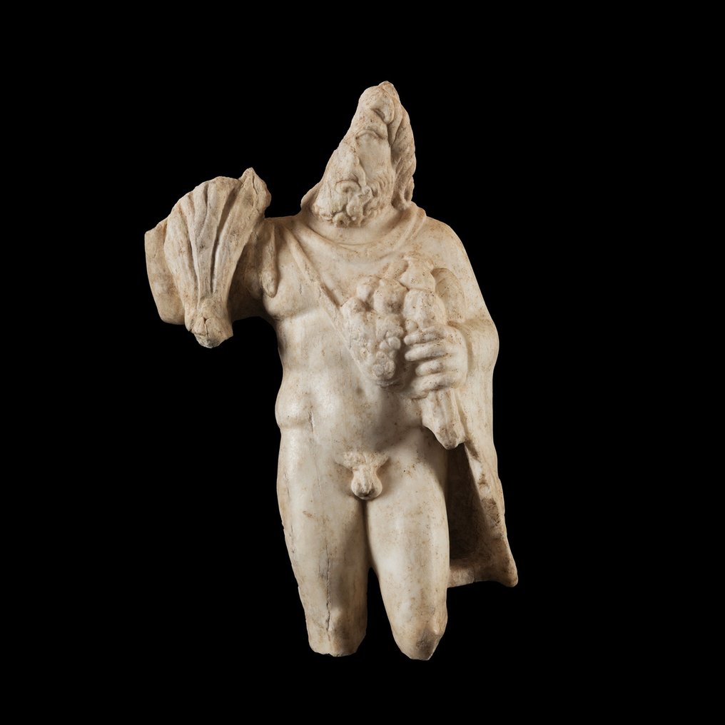 古羅馬 大理石 西尔瓦努斯神像。公元2世纪。高46厘米。前佳士得拍卖行。 #1.0