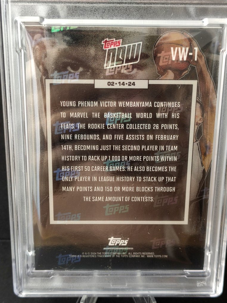 2023/24 Topps Now NBA Victor Wembanyama Rookie VW1 - PSA 10 - 1 Graded card #3.2
