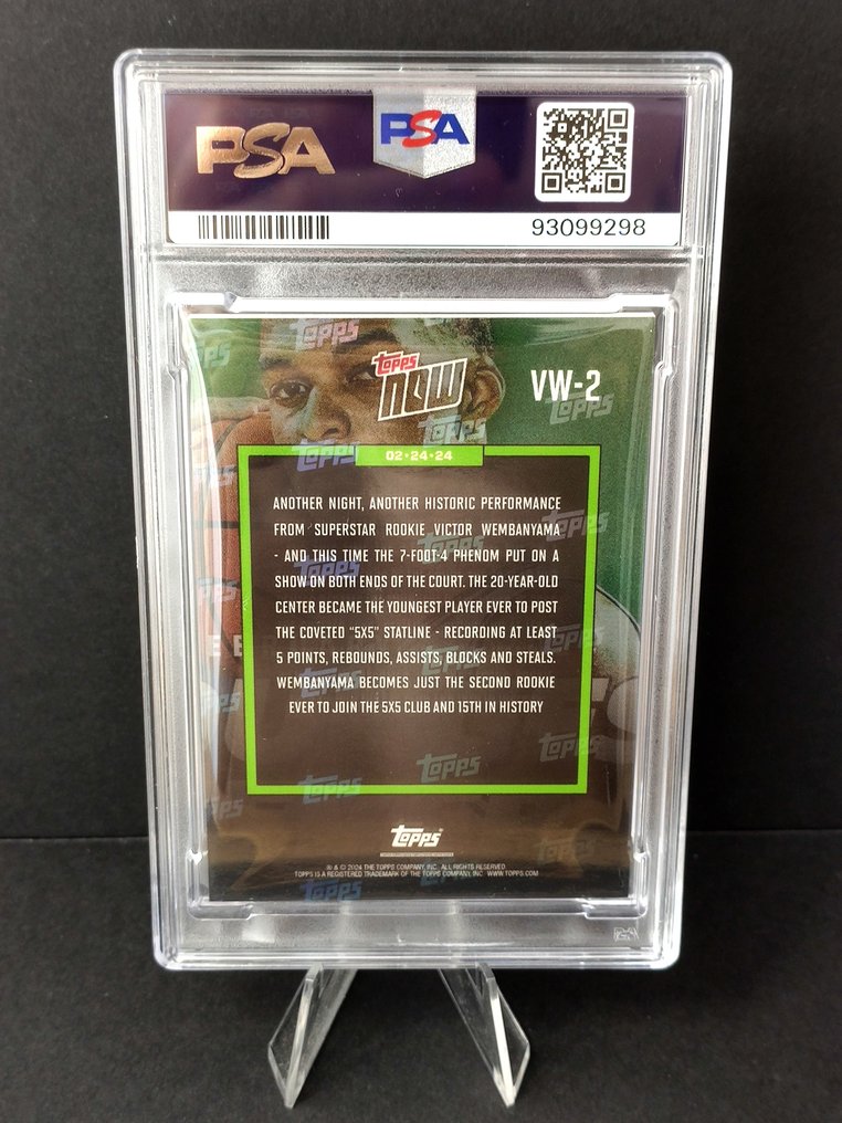 2023 Topps Now NBA Victor Wembanyama Rookie 5x5 VW2 - PSA 10 - 1 Graded card #2.1
