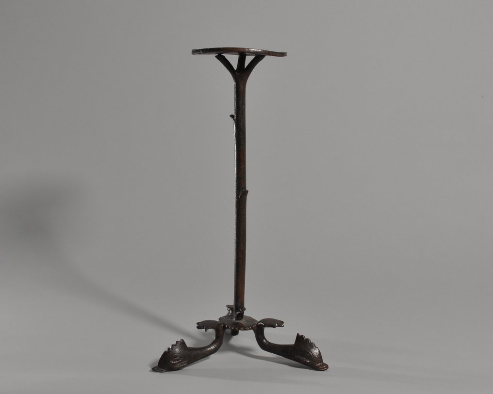 Römisches Reich Bronze Lampenständer. Spanische Importlizenz. - 27.5 cm #2.1