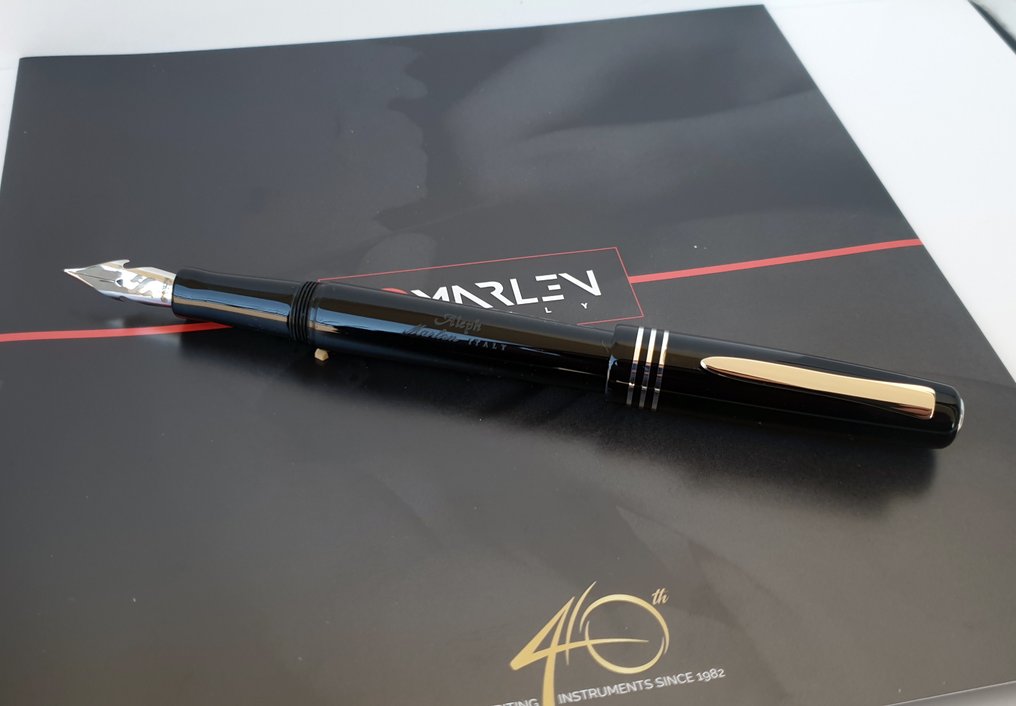 Marlen - Aleph (con Pennino Flessibile) Edizione Numerata in Resina Nera - Fountain pen #4.3