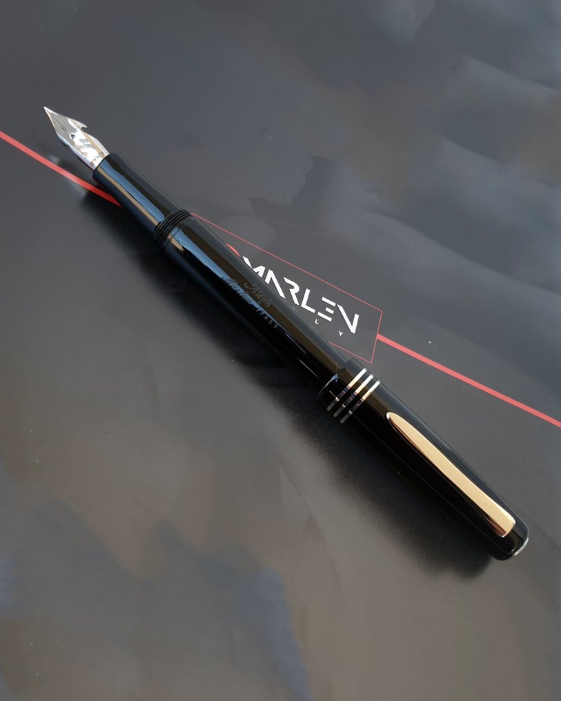 Marlen - Aleph (con Pennino Flessibile) Edizione Numerata in Resina Nera - Fountain pen #1.0