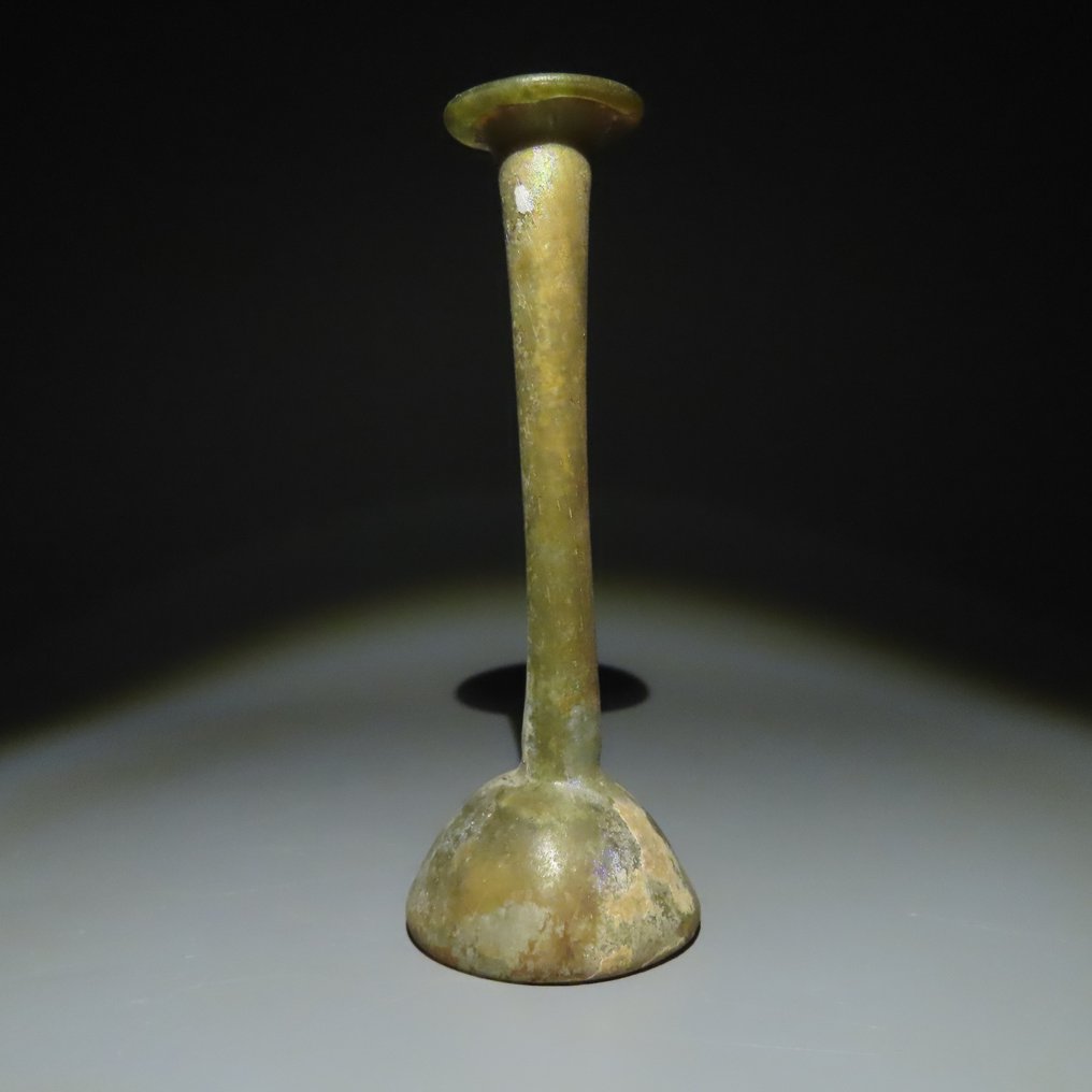 Roma antica Vetro Unguento. I secoli I - III d.C. Altezza 13,3 cm. Ex Sotheby's. #4.3