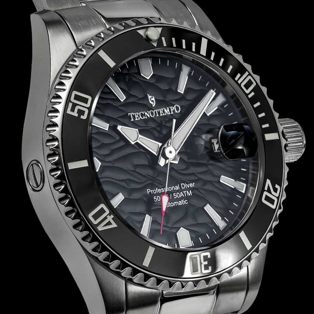 Tecnotempo - Professional Diver 500M / 50ATM  - Black dial- - No Reserve Price - TT.500.WB - Men - 2011-present #1.2