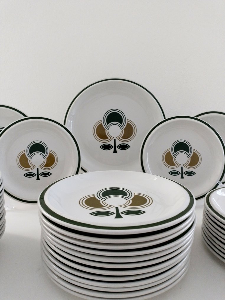 Richard Ginori - Antonia Campi - Table service (37) - Richard Ginori 1970s - Set of 12 - Space Age - Porcelain #3.1