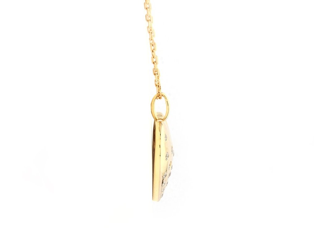 Halskette - 14 kt Gelbgold - 0.20ct. tw. Diamant (Natürlich) #4.3