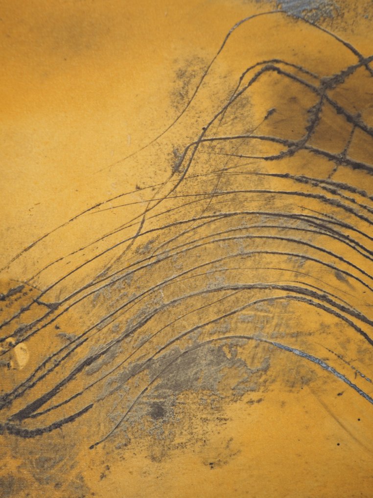 Antoni Tapies (1923-2012) - Ondulation jaune #3.2