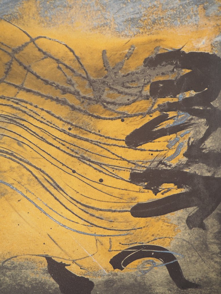 Antoni Tapies (1923-2012) - Ondulation jaune #1.0