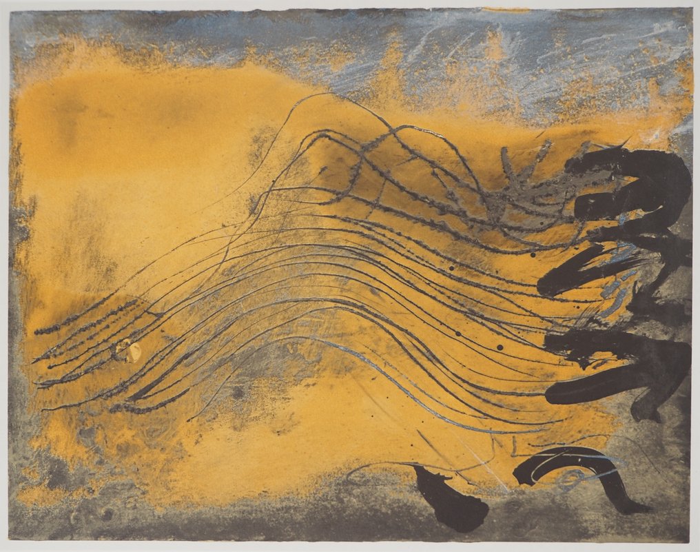 Antoni Tapies (1923-2012) - Ondulation jaune #2.1